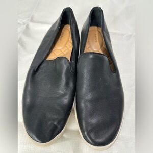 Birdies Black Leather Slip Ons Size 9